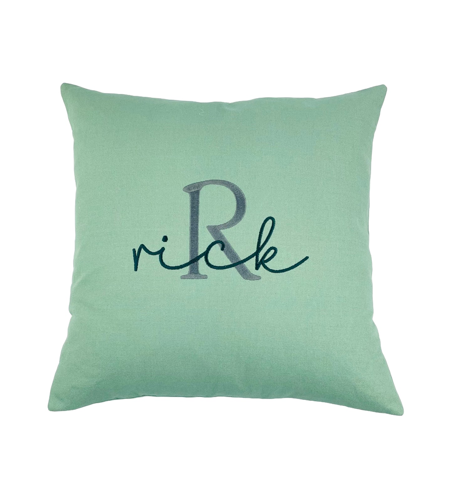 Personalisiertes Kissen aus Baumwollstoff Canvas mit Namen und Monogramm