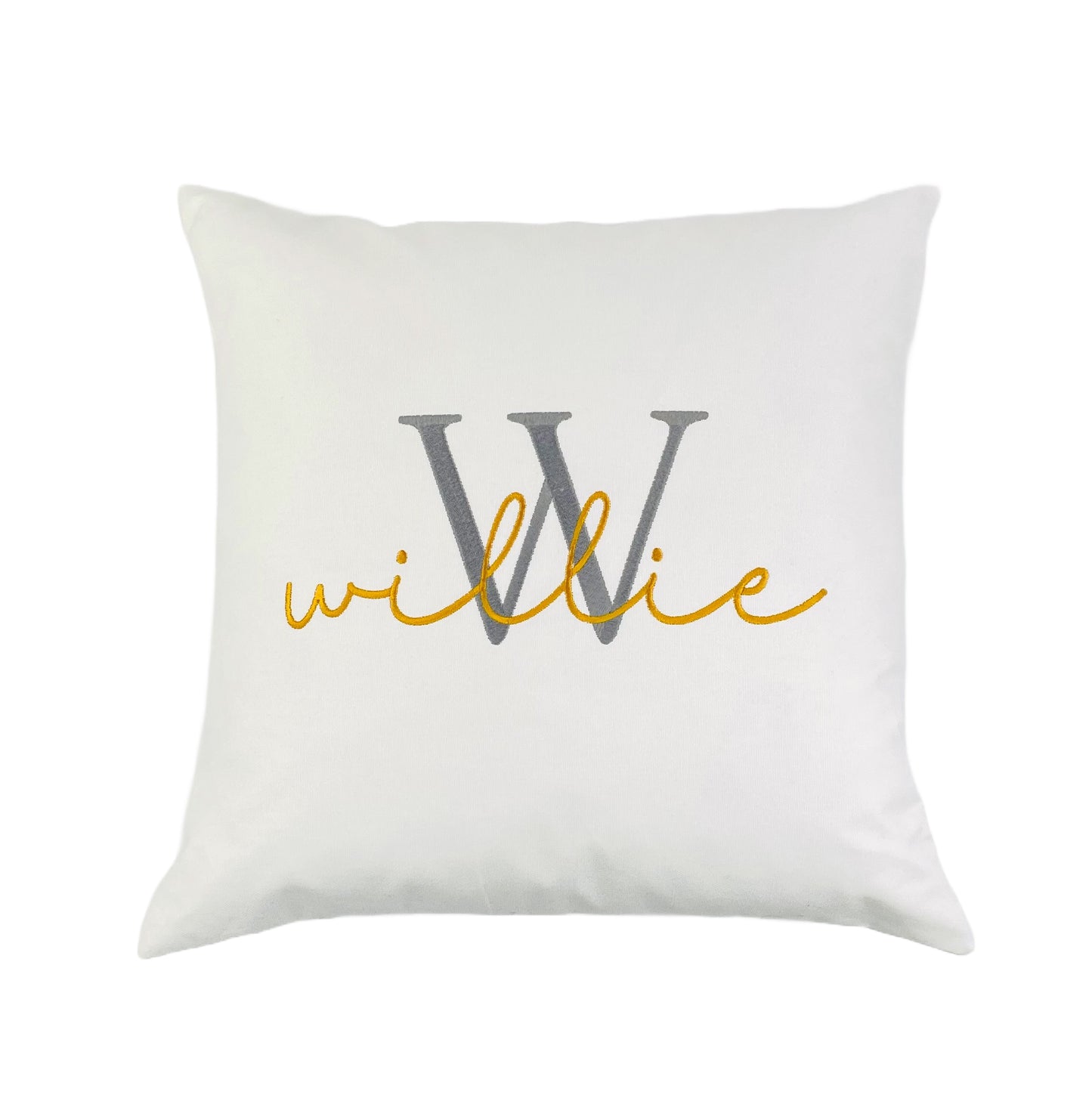 Personalisiertes Kissen aus Baumwollstoff Canvas mit Namen und Monogramm