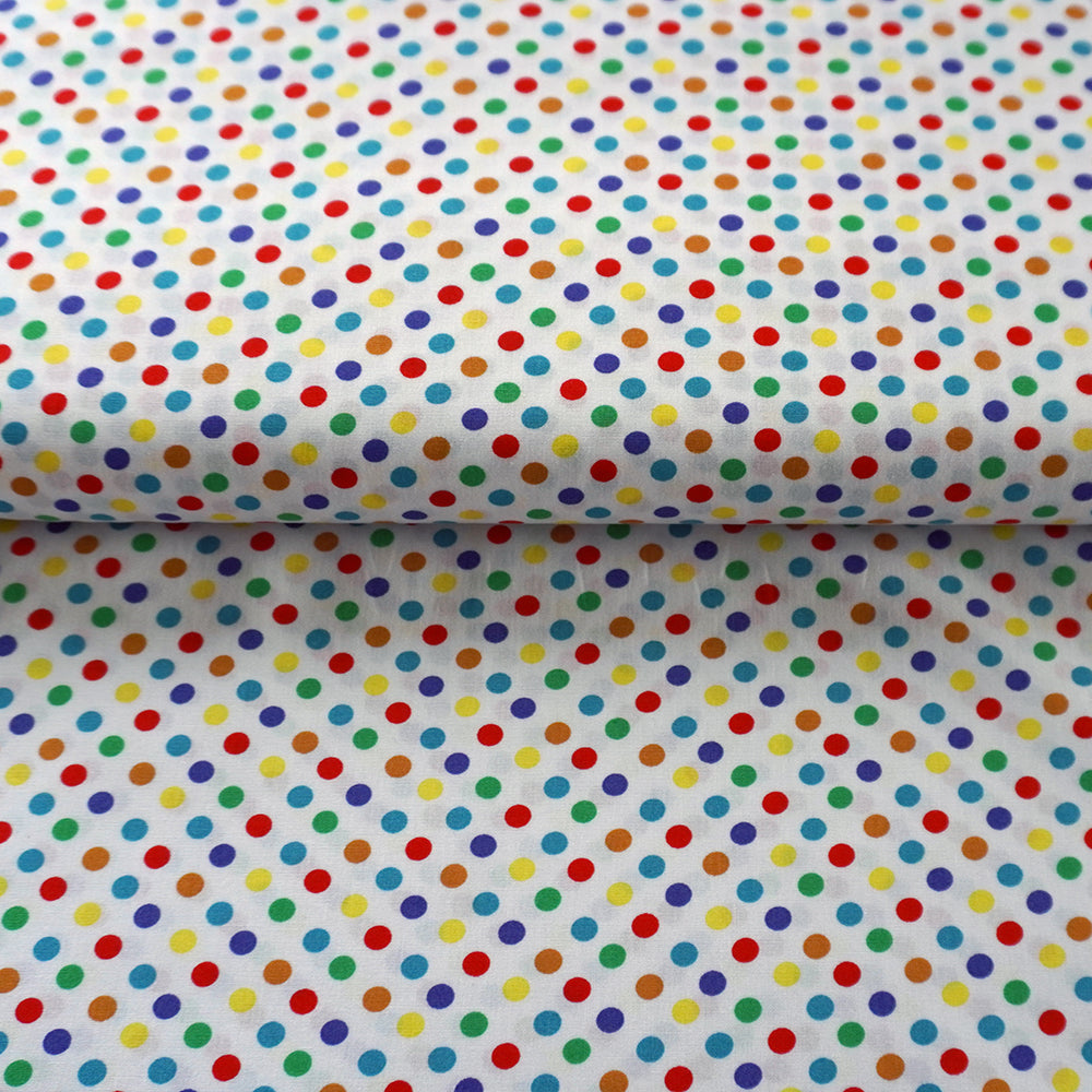 Baumwollstoff Meterware bunte Punkte