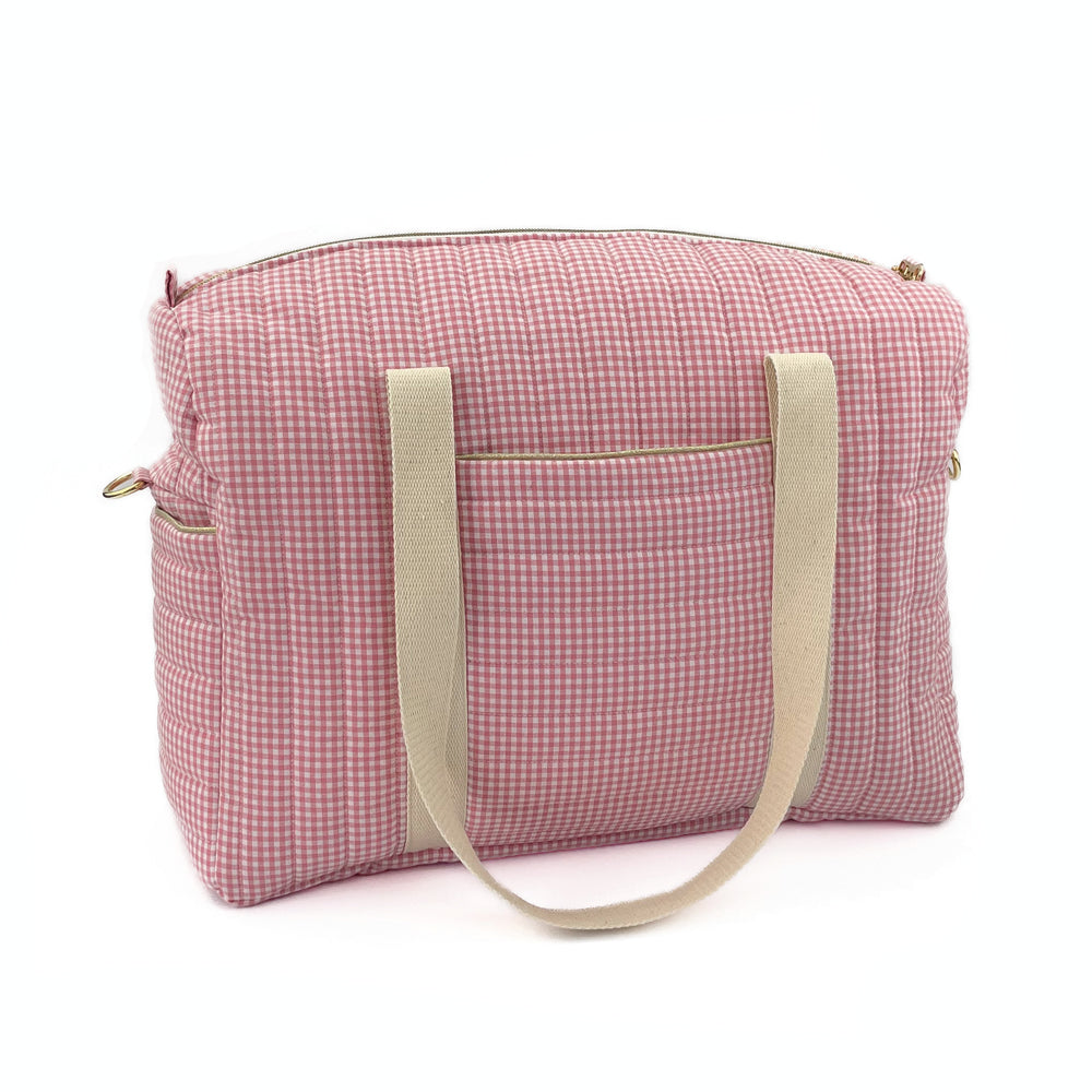 Wickeltasche aus Baumwollstoff Vichy Karo