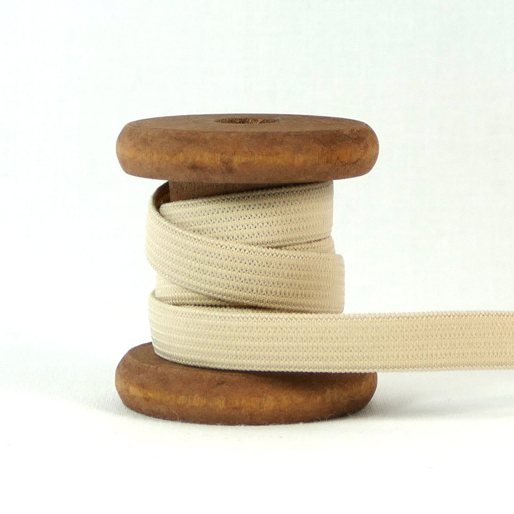 Gummiband Meterware 10 mm Beige