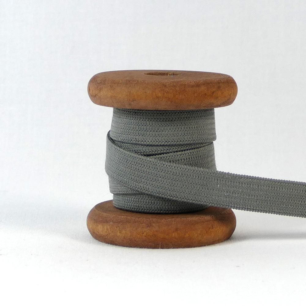 Gummiband Meterware 10 mm Grau