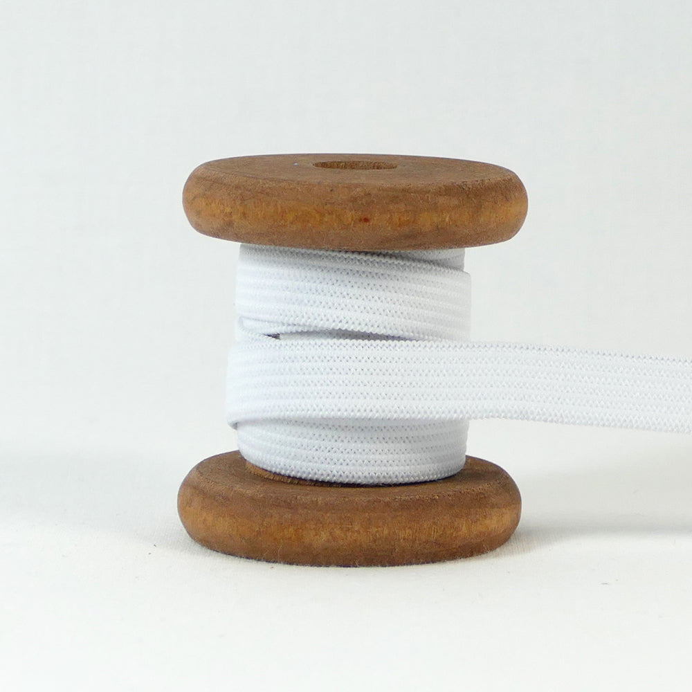 Gummiband Meterware 10 mm Weiß