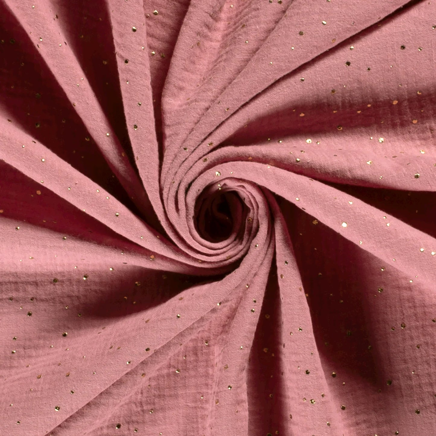 Aufbewahrung aus Musselin Double Gauze mit goldenen Punkten rosa