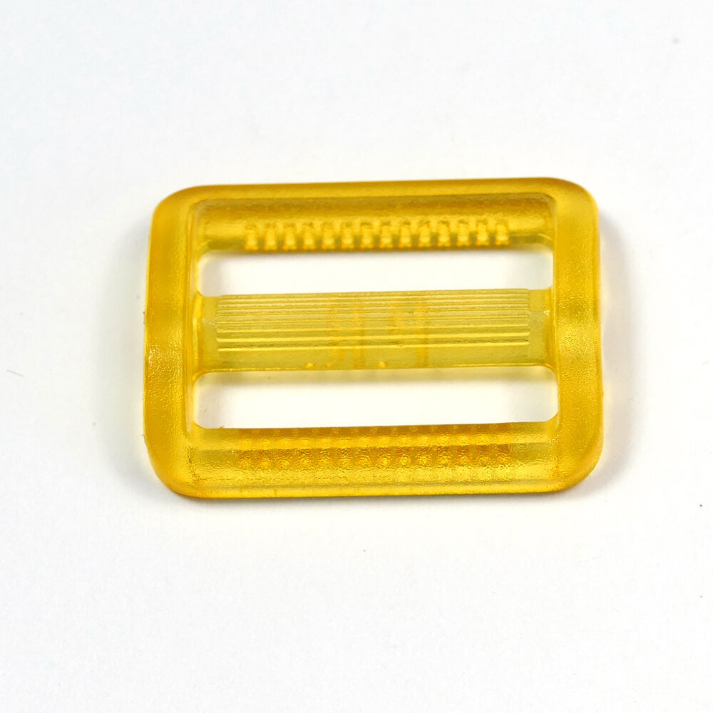 Versteller/Leiterschnalle Kunststoff 25 mm Unionknopf Gelb