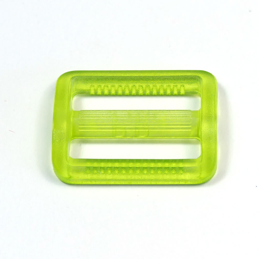 Versteller/Leiterschnalle Kunststoff 25 mm Unionknopf Hellgrün