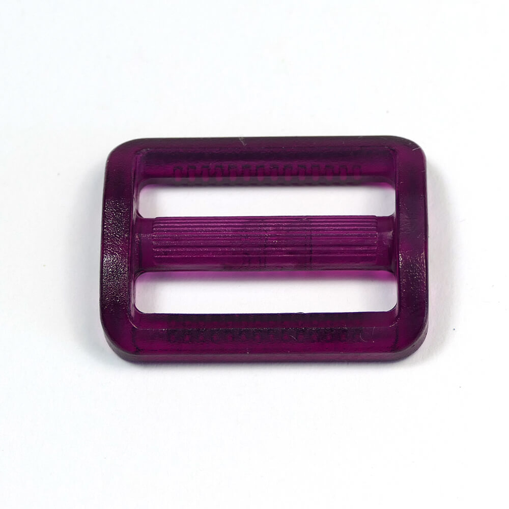 Versteller/Leiterschnalle Kunststoff 25 mm Unionknopf Lila