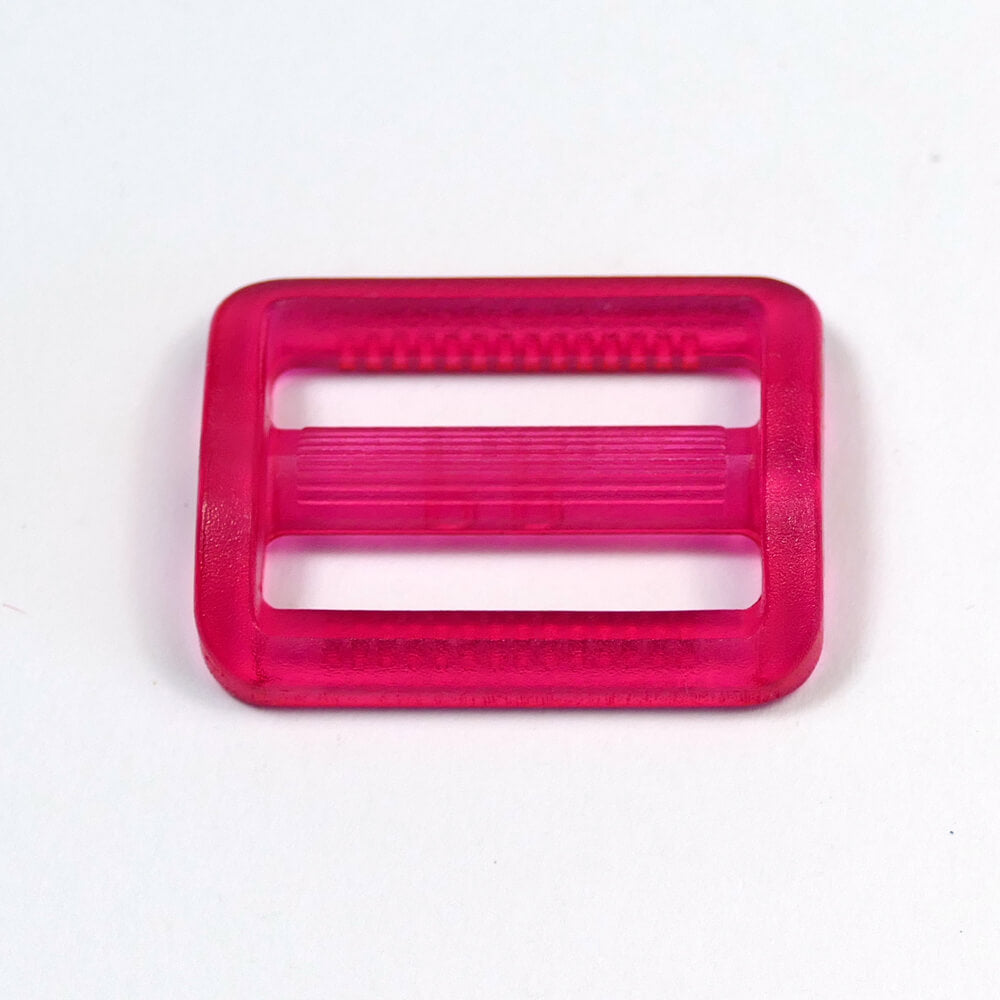 Versteller/Leiterschnalle Kunststoff 25 mm Unionknopf Pink