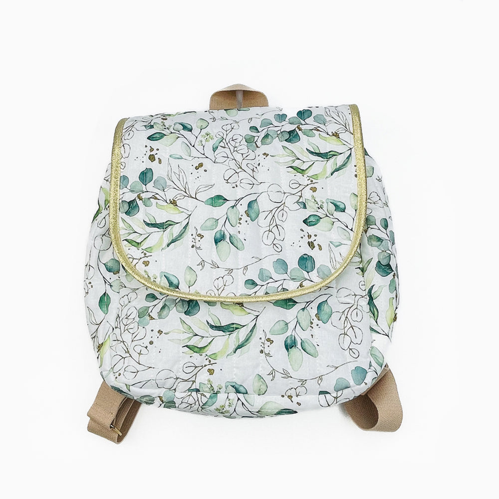 Rucksack aus Baumwollpopeline Eukalyptus
