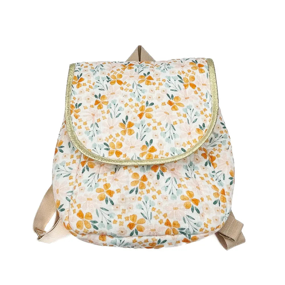 Rucksack aus Musselin Double Gauze mit Blumen www.svealino.de