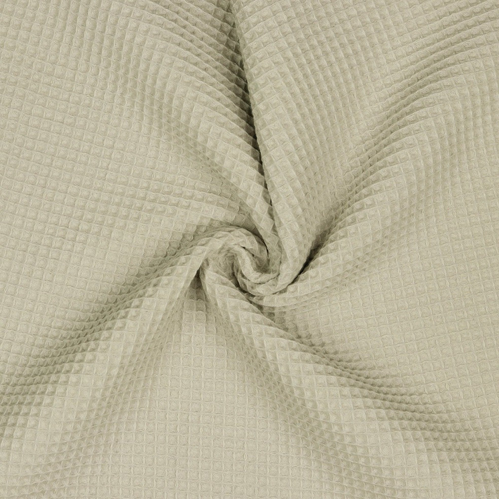 Waffelpiqué Waffelstoff Baumwollstoff Meterware beige