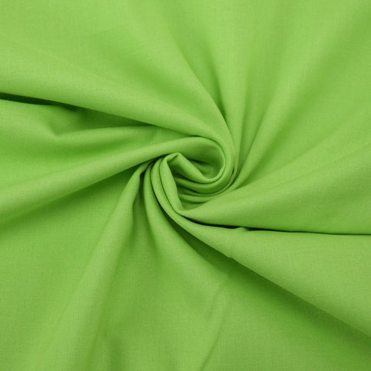 Baumwoll Webware Fahnentuch Uni grün, glatt gewebter Baumwollstoff in Apfelgrün