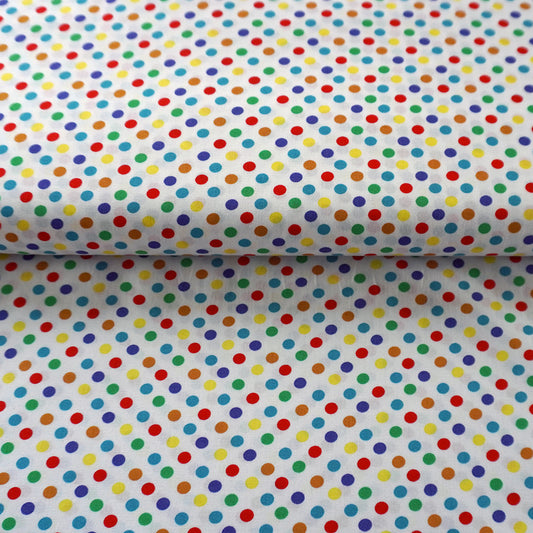 Baumwollstoff Meterware bunte Punkte 