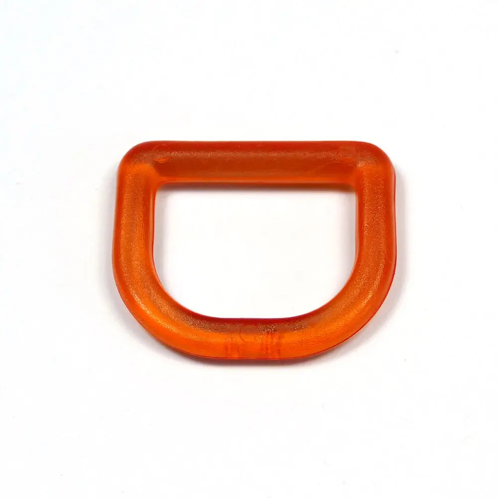 D-Ring Kunststoff 25 mm in Orange – leichter D-Ring für 25 mm Gurtband