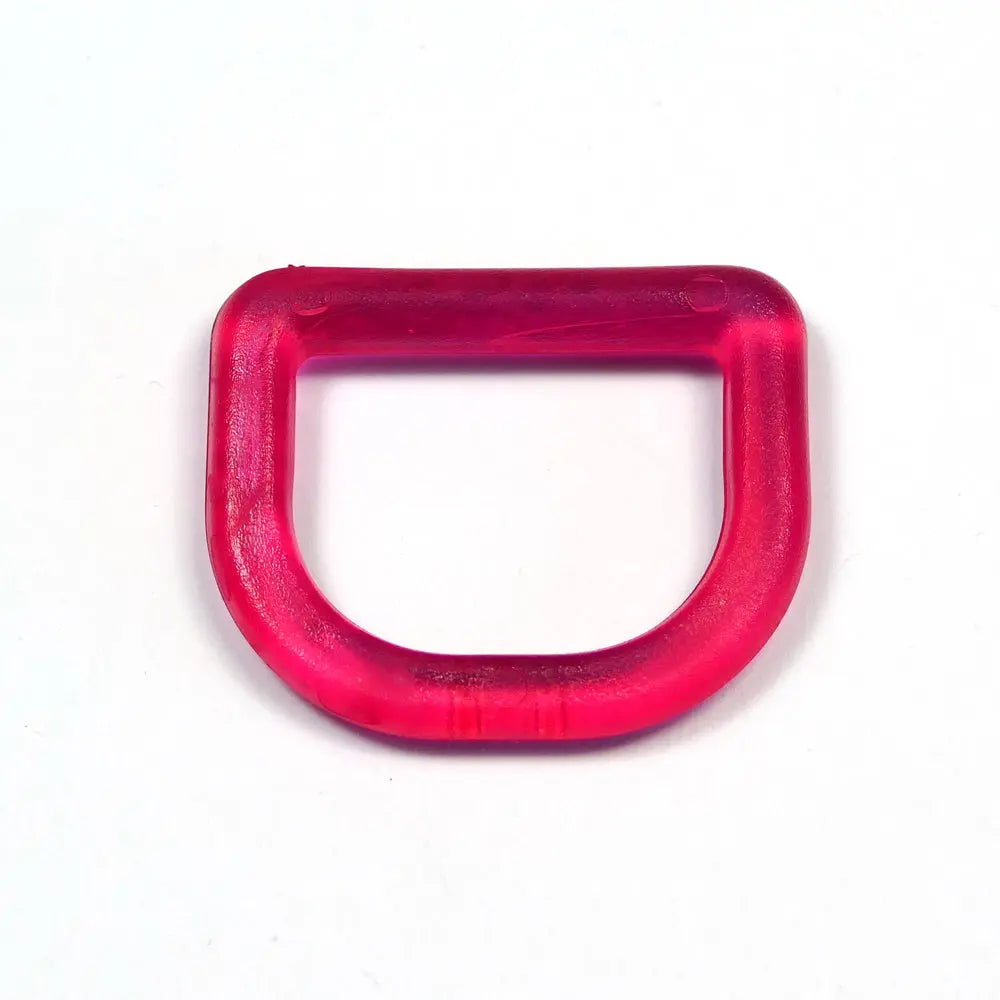 D-Ring Kunststoff 25 mm in Pink – farbiger D-Ring für Taschen und Rucksäcke