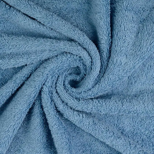 Frotteestoff uni in der Farbe jeansblau als Meterware online kaufen.