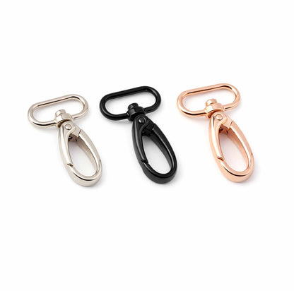 Karabiner aus Metall in 25 mm und 30 mm, erhältlich in Silber, Rosé und Schwarz