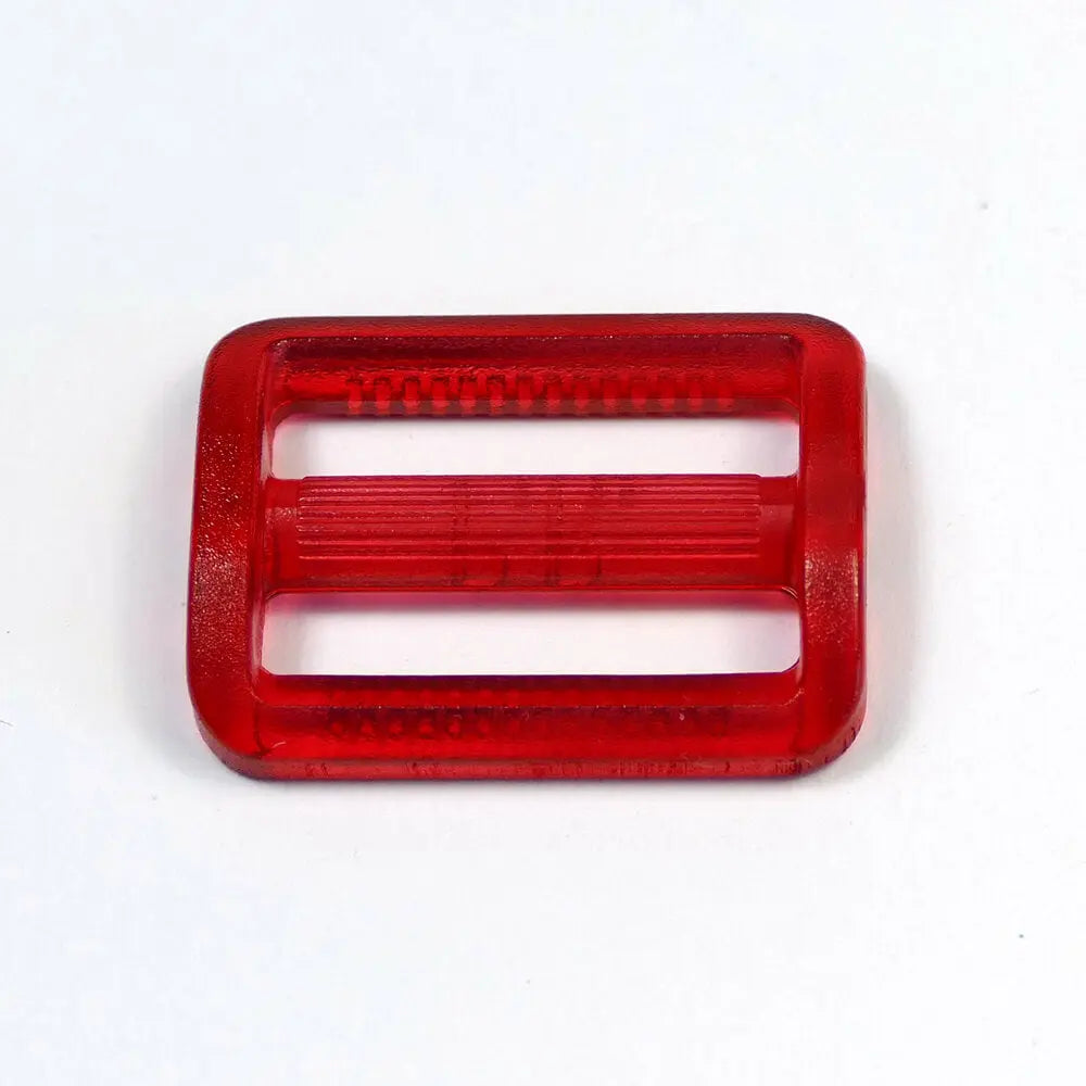 Leiterschnallen aus Kunststoff in rot für Taschen, Rucksäcke und personalisierte Nähprojekte – geeignet für 25 mm Gurtband, ideal zum Verstellen von Trägern bei Handtaschen, Kindertaschen und DIY-Zubehör