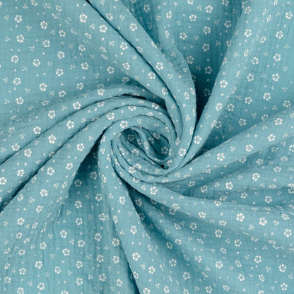 Rucksack aus Musselin Double Gauze, kleine Blümchen