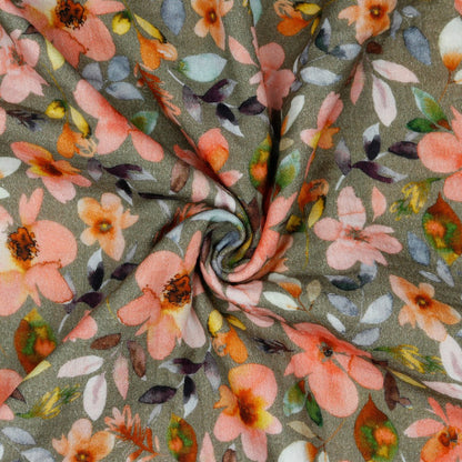Wickeltasche mit Musselin / Double Gauze bunte Blumen
