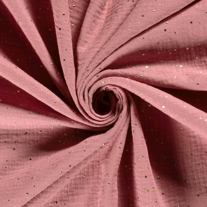 Babydecke aus Musselin mit goldenen Punkten, Größe 70x90cm
