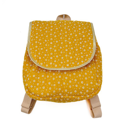 Rucksack aus Musselin Double Gauze, kleine Blümchen