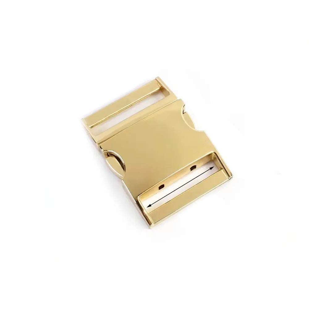 Goldfarbene Steckschnalle aus Metall 30 mm, stabile Metallschnalle für Taschen und Rucksäcke