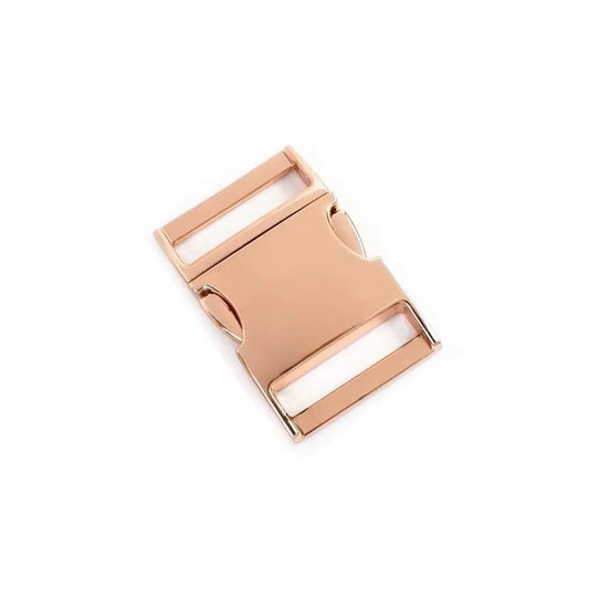 Rosefarbene Steckschnalle aus Metall 30 mm, stabile Metallschnalle für Taschen und Rucksäcke