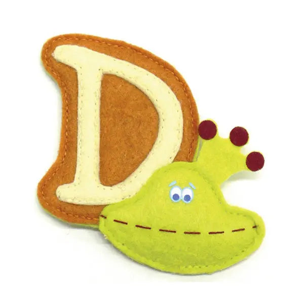 Dushi Stoffbuchstabe D in vielen unterschiedlichen Farben, aus Baumwolle, mit Schlaufe zum Annähen oder Aufhängen, ca. 7 x 10 cm