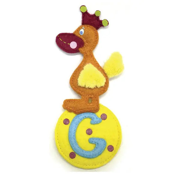 Dushi Stoffbuchstabe G in vielen unterschiedlichen Farben, aus Baumwolle, mit Schlaufe zum Annähen oder Aufhängen, ca. 7 x 10 cm