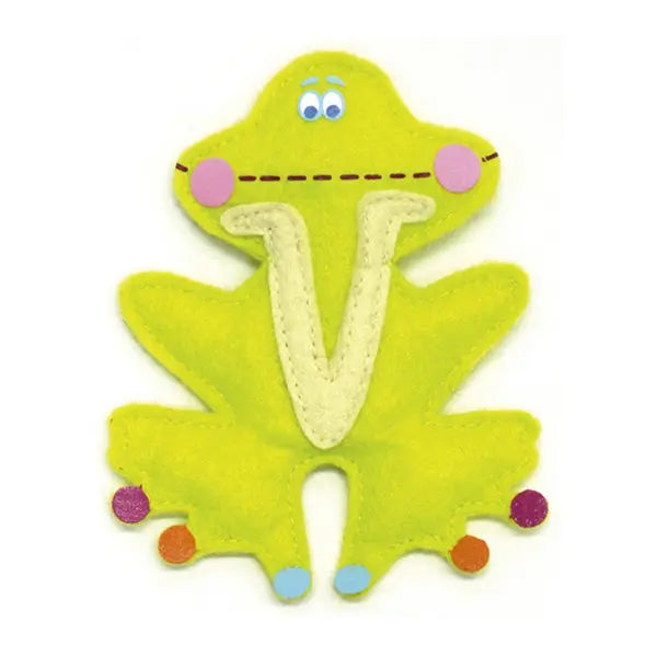 Dushi Stoffbuchstabe V in vielen unterschiedlichen Farben, aus Baumwolle, mit Schlaufe zum Annähen oder Aufhängen, ca. 7 x 10 cm