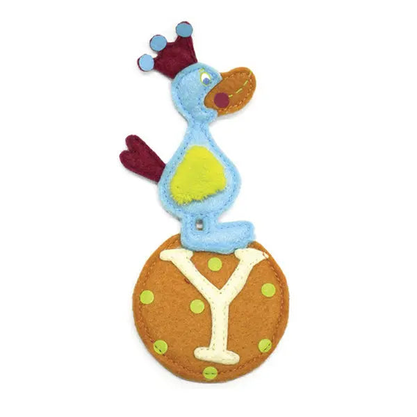 Dushi Stoffbuchstabe Y in vielen unterschiedlichen Farben, aus Baumwolle, mit Schlaufe zum Annähen oder Aufhängen, ca. 7 x 10 cm