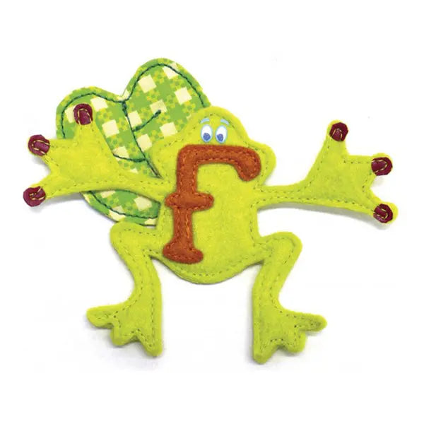 Dushi Stoffbuchstabe F in vielen unterschiedlichen Farben, aus Baumwolle, mit Schlaufe zum Annähen oder Aufhängen, ca. 7 x 10 cm