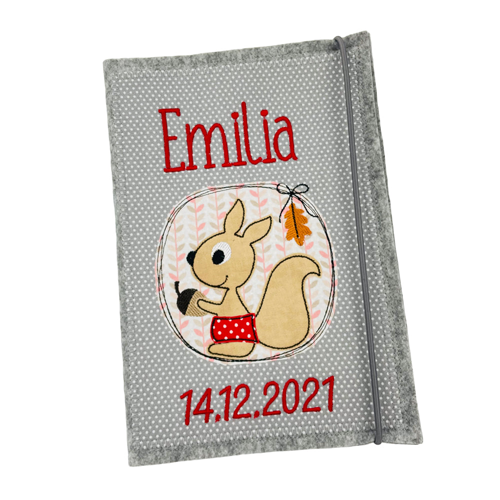 U-Heft Hülle personalisiert mit Namen und Motiv, hochwertiger Filz