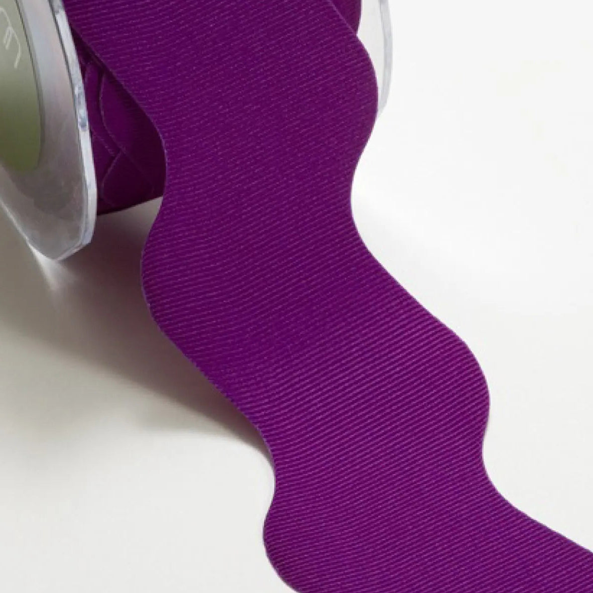 Webband Wellen 38 mm aus 100 % Polyester in Weiß, Gelb, Rot, Grün und Lila als Meterware