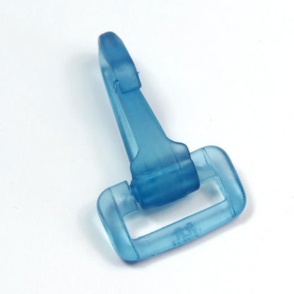 Karabiner, 25 mm, blau-türkis transparent Union Knopf