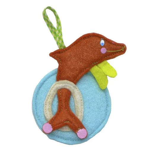 Dushi Stoffzahl 0 aus Baumwolle zum Annähen oder Aufhängen, ca. 7 x 10 cm